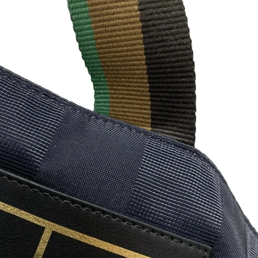 Auth FENDI Pecan Black Dark Brown Multi Jacquard Leather Tote Bag - Picture 7 of 15